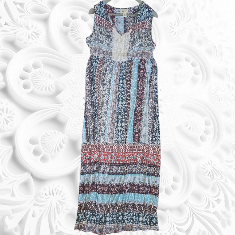 Style & Co. Multicolor Patchwork Maxi Dress